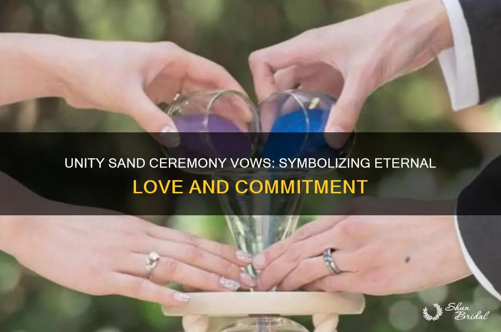 what is a unity sand ceremony vows
