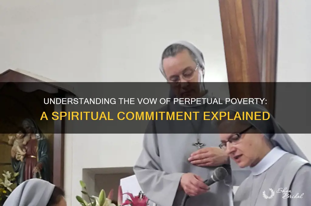 what is a vow of perpetual poverty