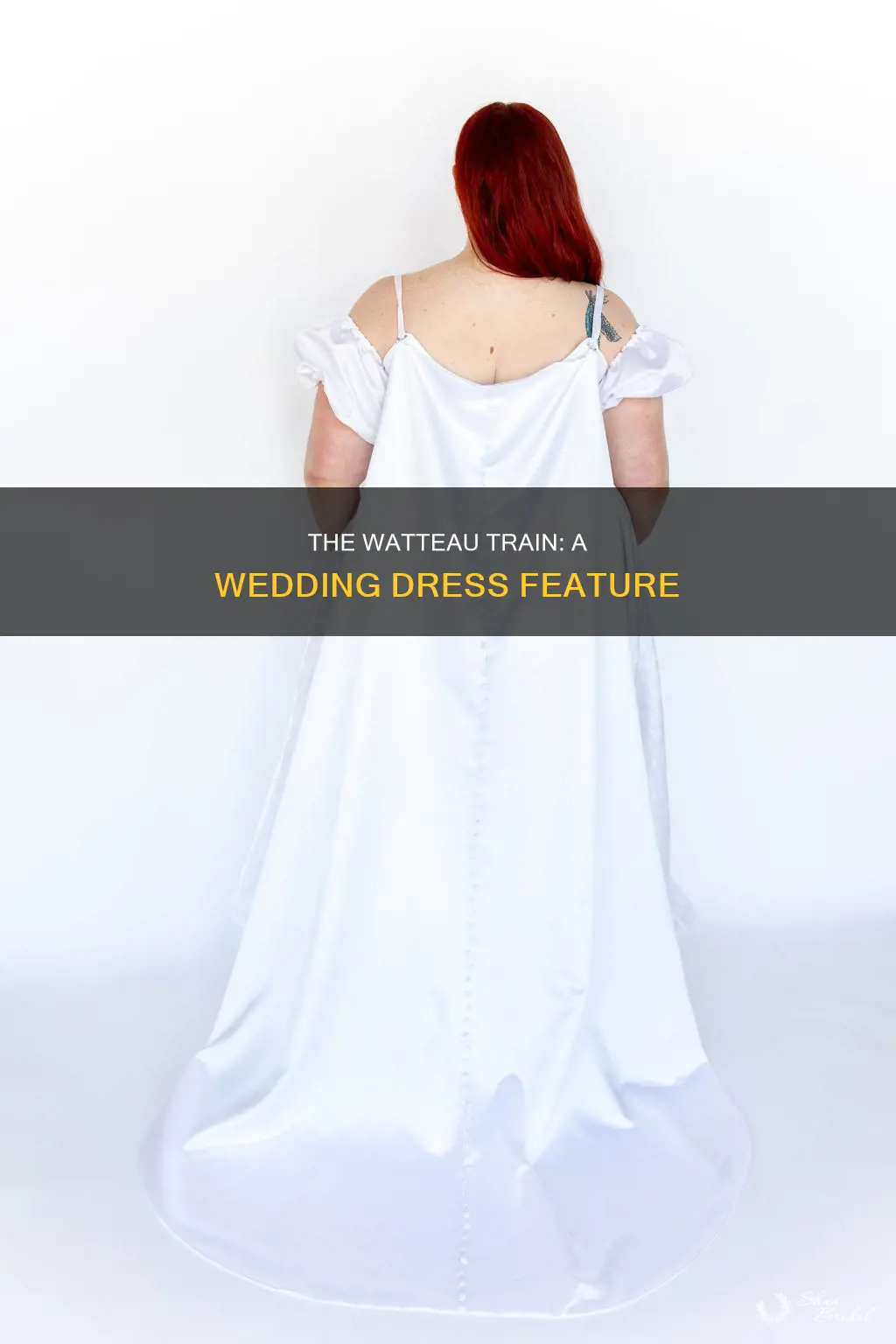 what is a watteau train on a wedding dress