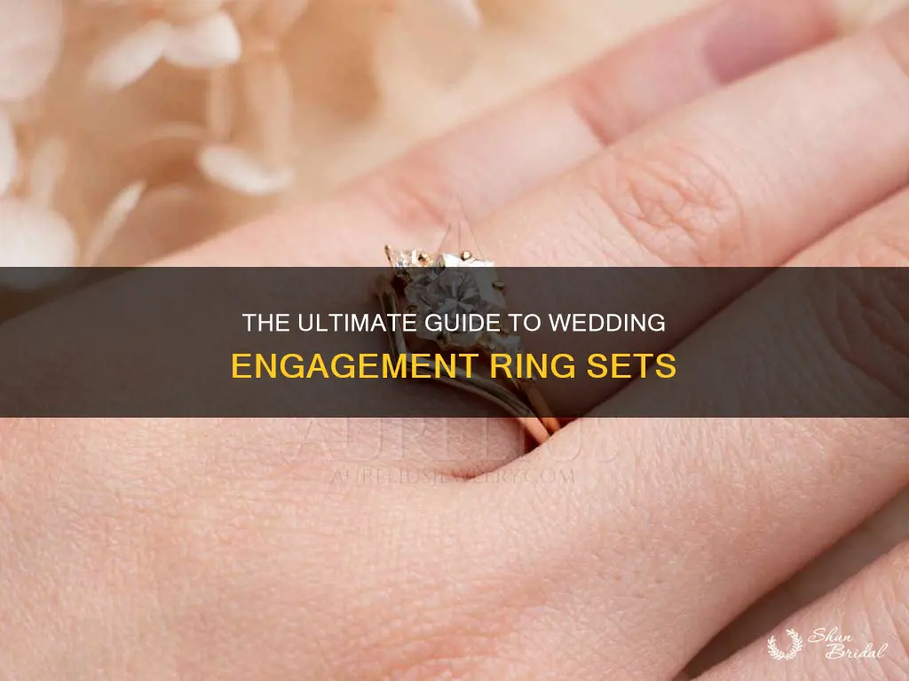 what is a wedding engagement ring set