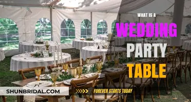 Understanding the Purpose and Setup of a Wedding Party Table