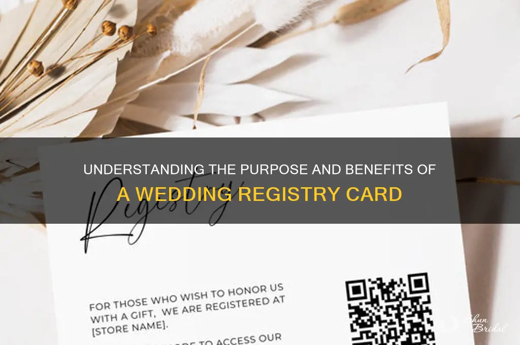 what is a wedding registry card