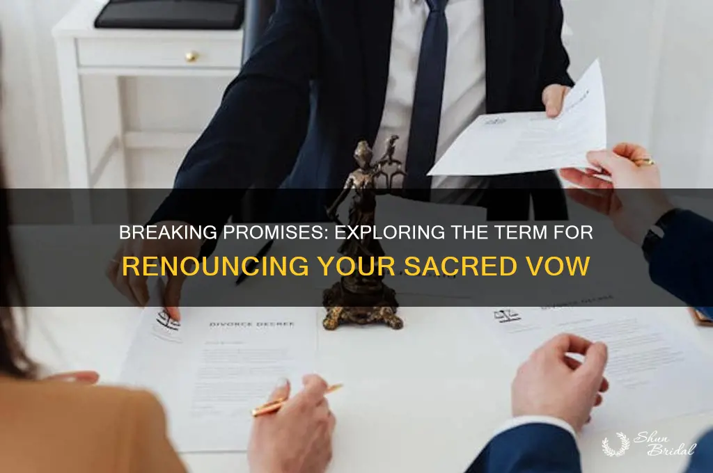 what is a word for trashing your vow