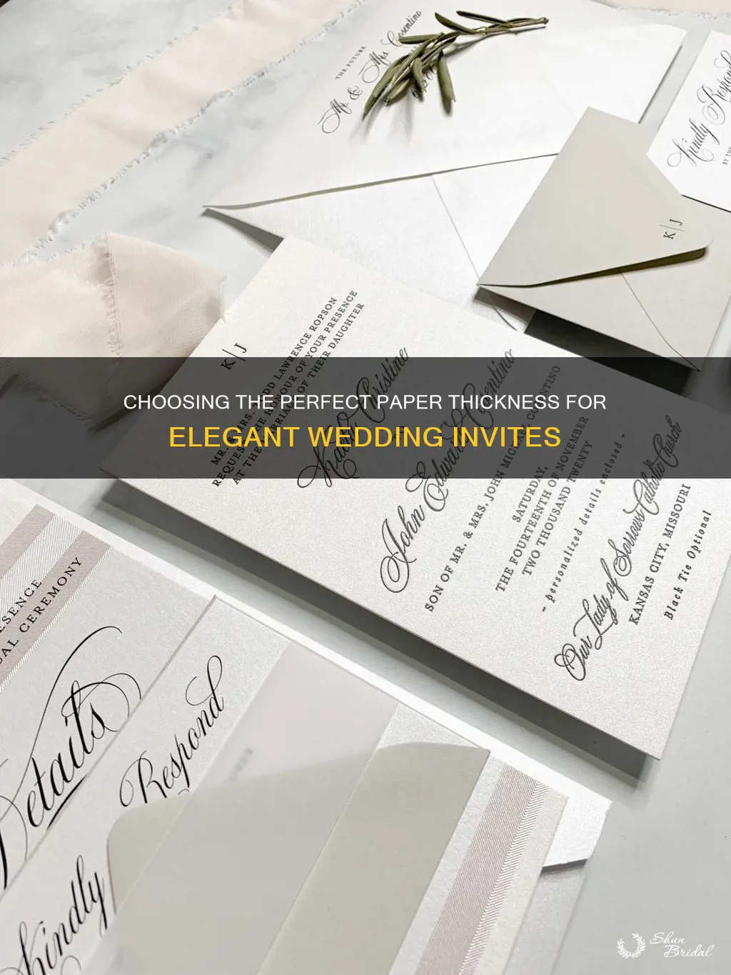 what is an elegant wedding invitation paper thickness