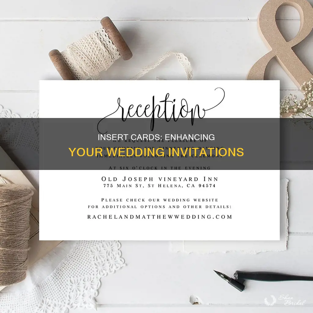 what is an insert card in a wedding invitation