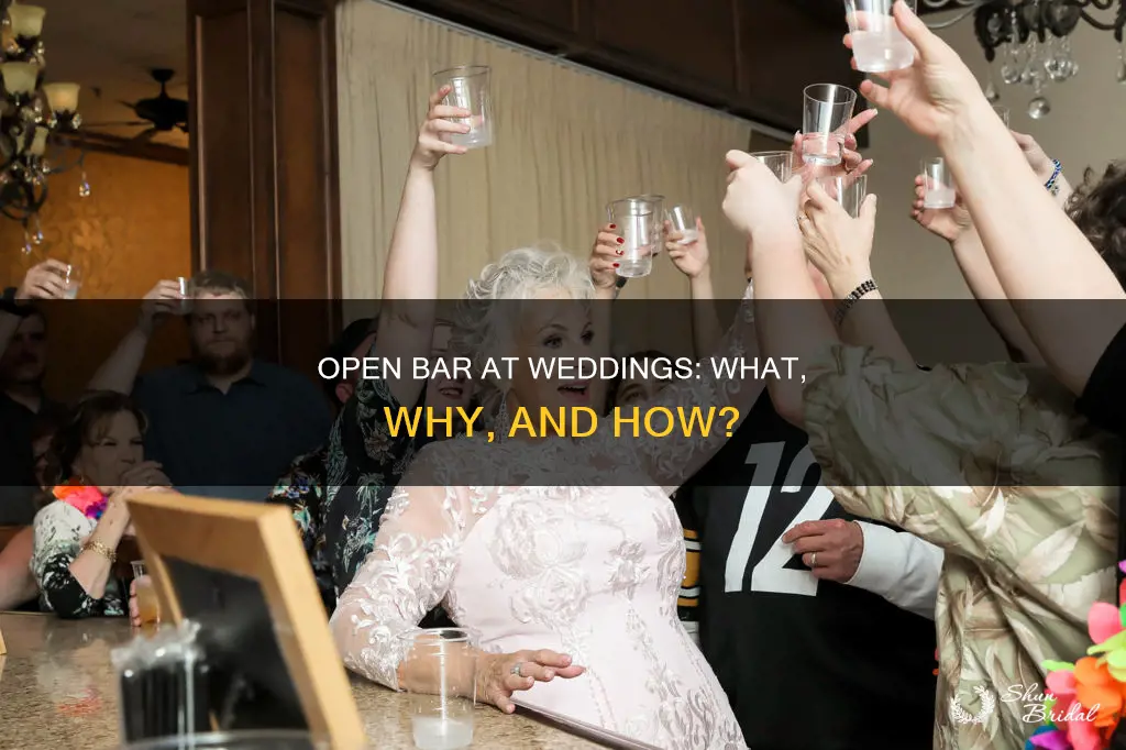 what is an open bar at a wedding