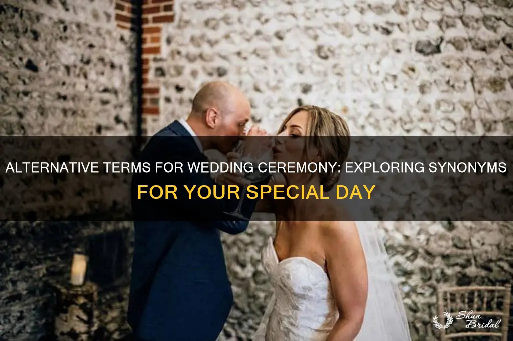 what is another word for wedding ceremony