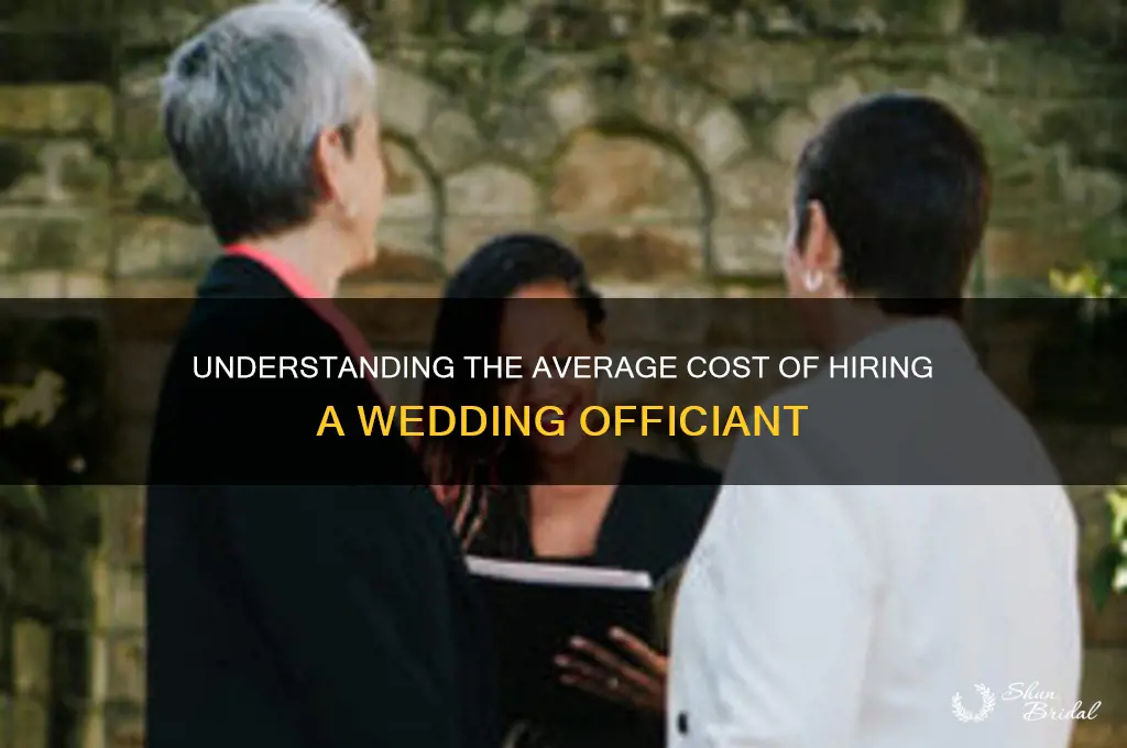 what is average cost for wedding official