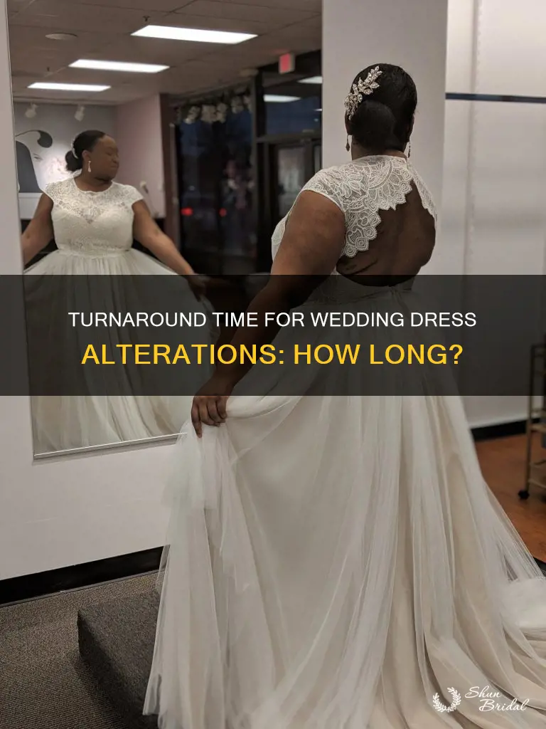 what is average turnaround for wedding dress alterations