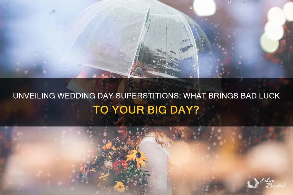 what is bad luck on wedding day