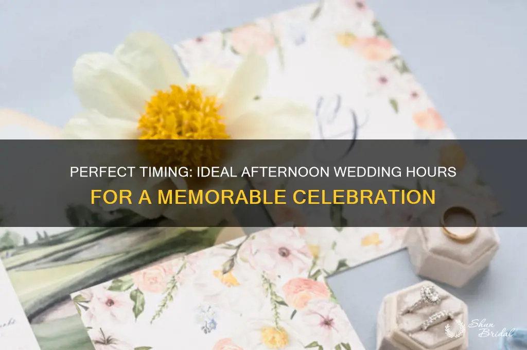 what is best time of day for afternoon wedding