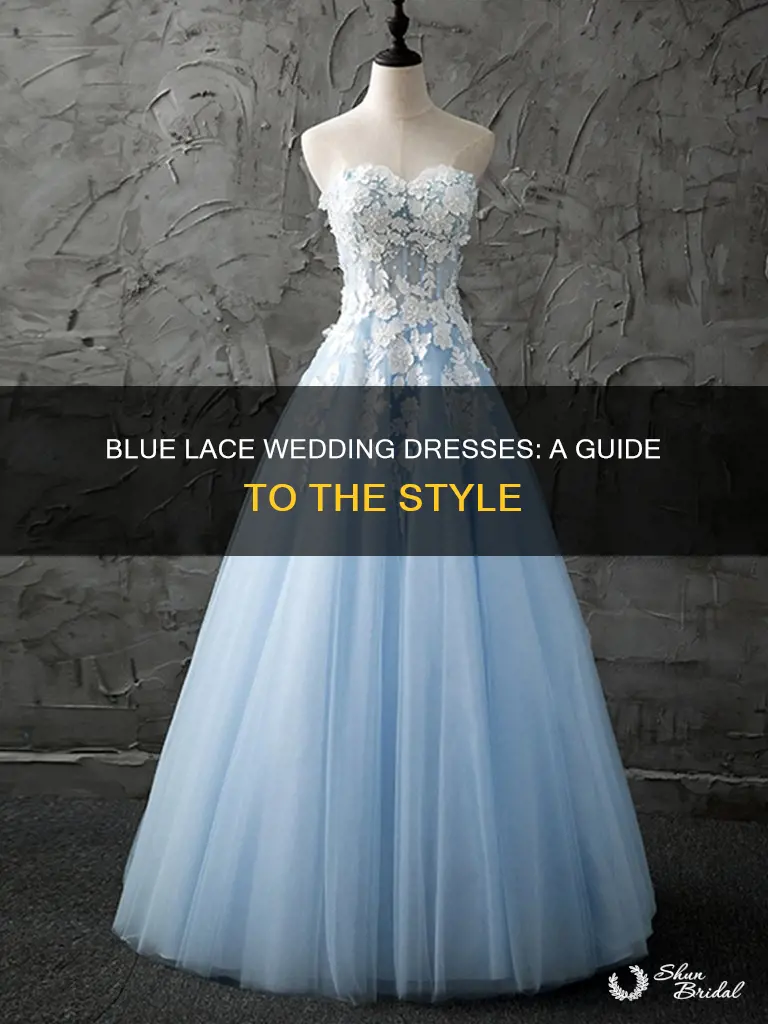 what is blue lace wedding dresses
