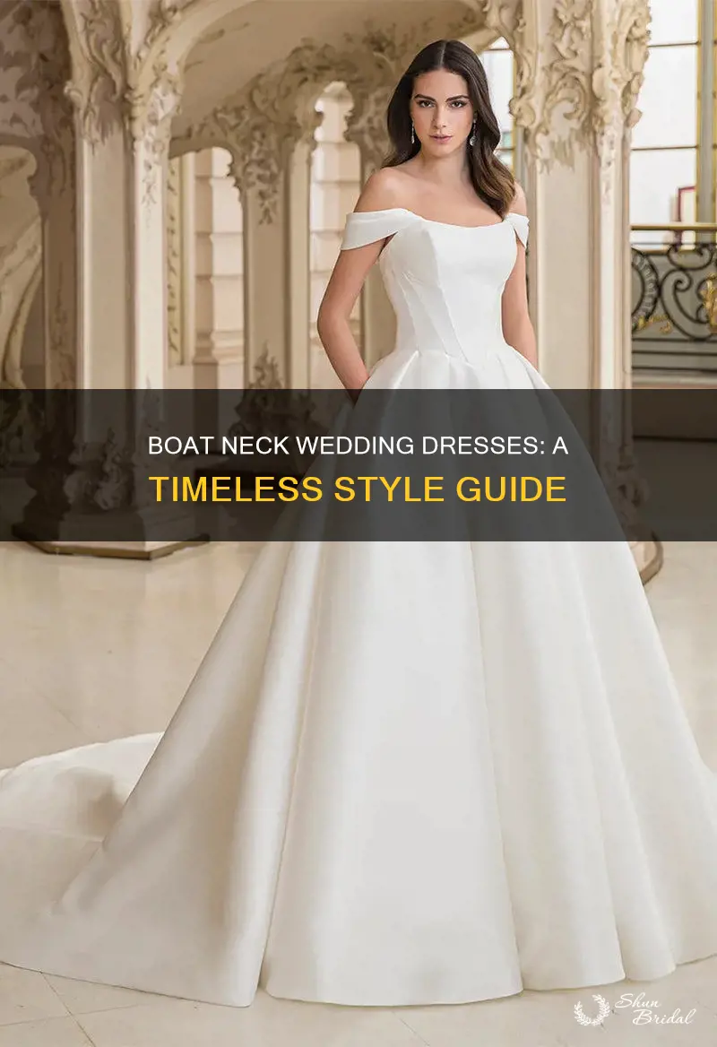 what is boat neck wedding dress