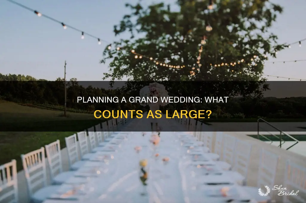 what is considered a large wedding