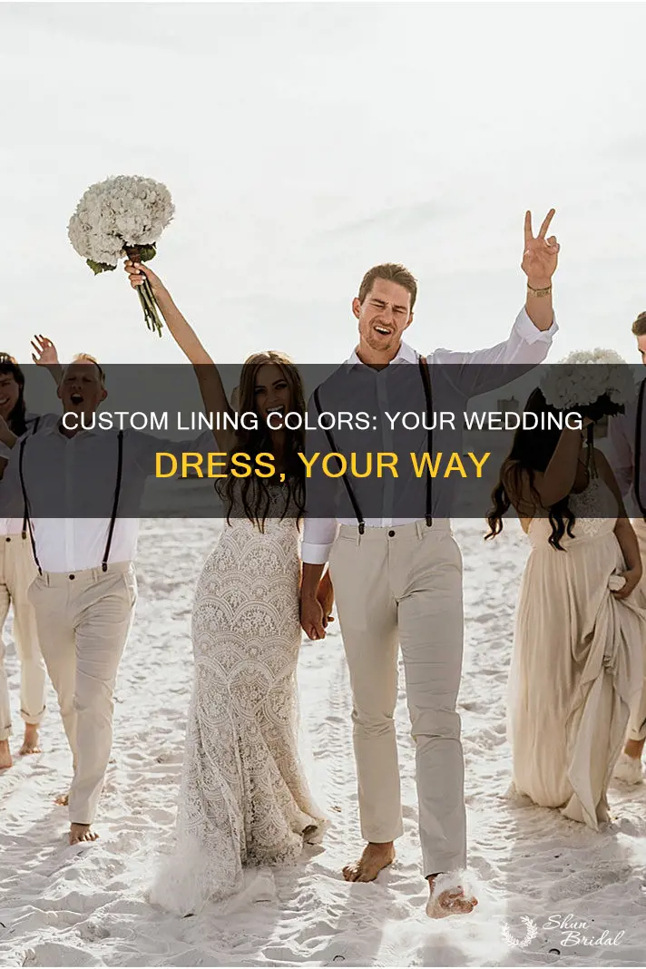 what is custom lining color wedding dress