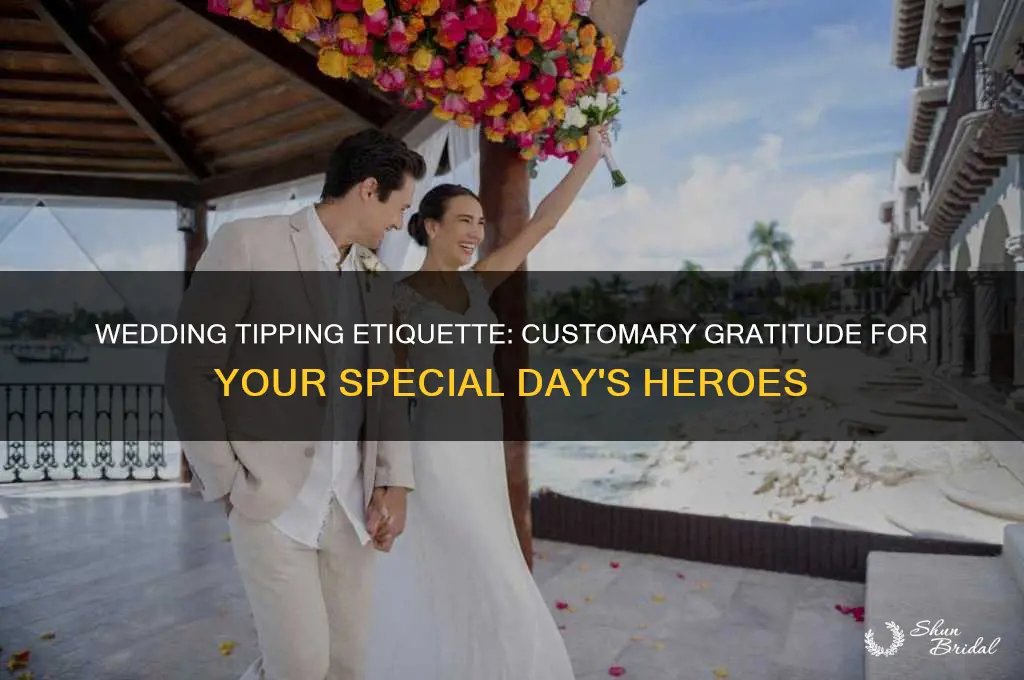 what is customary in tipping a day of wedding person