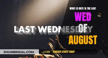 Last Wednesday in August: When Is It?