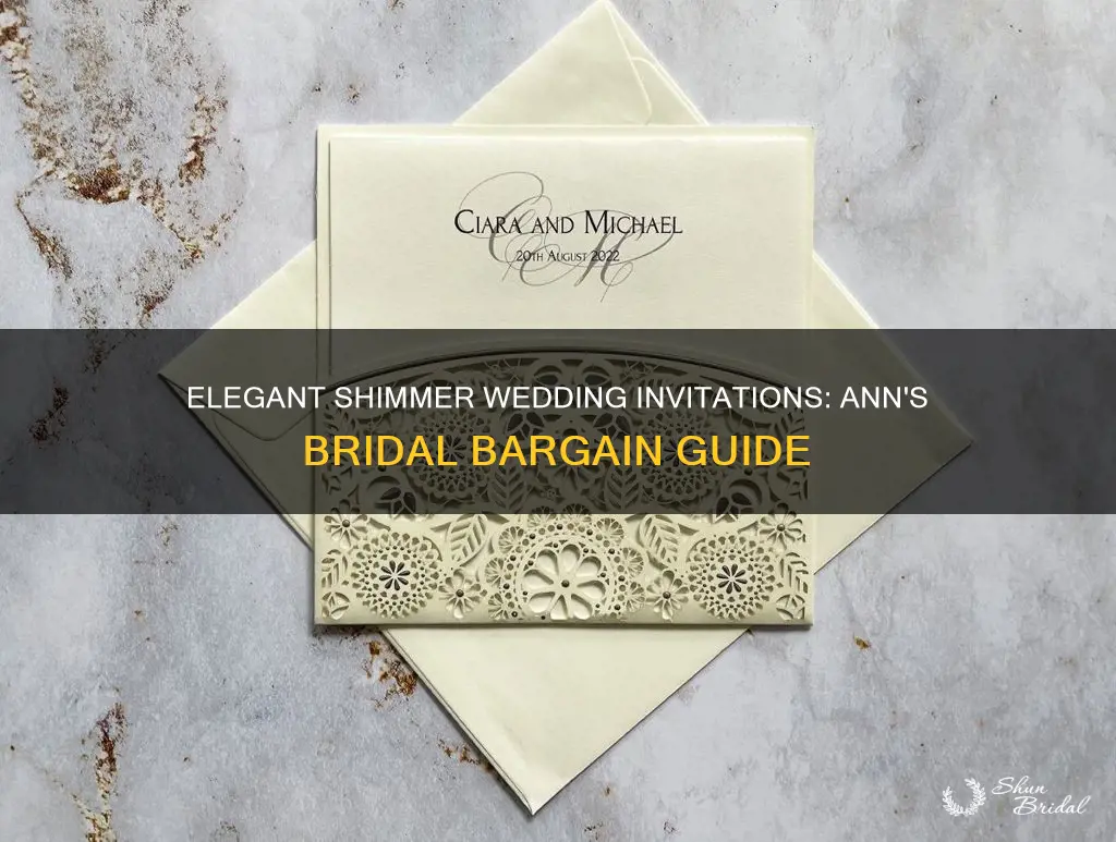 what is elegant shimmer wedding invitations ann bridal bargan