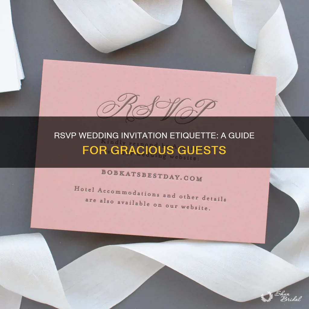 what is etiquette for rsvp wedding invitations