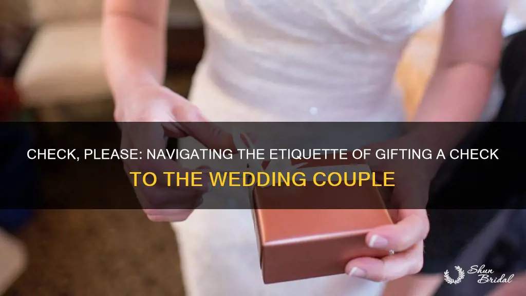 what is ettiquette to write a check to wedding couple