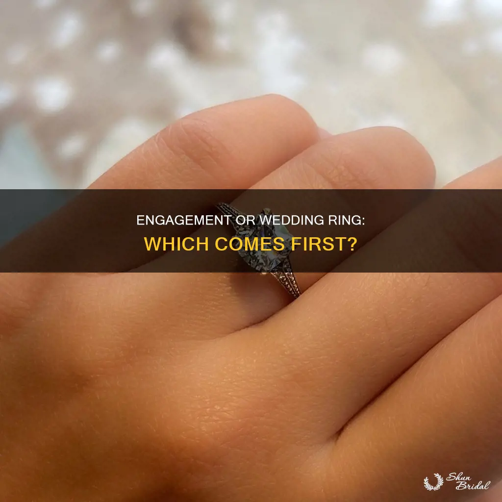 what is first engagement or wedding ring