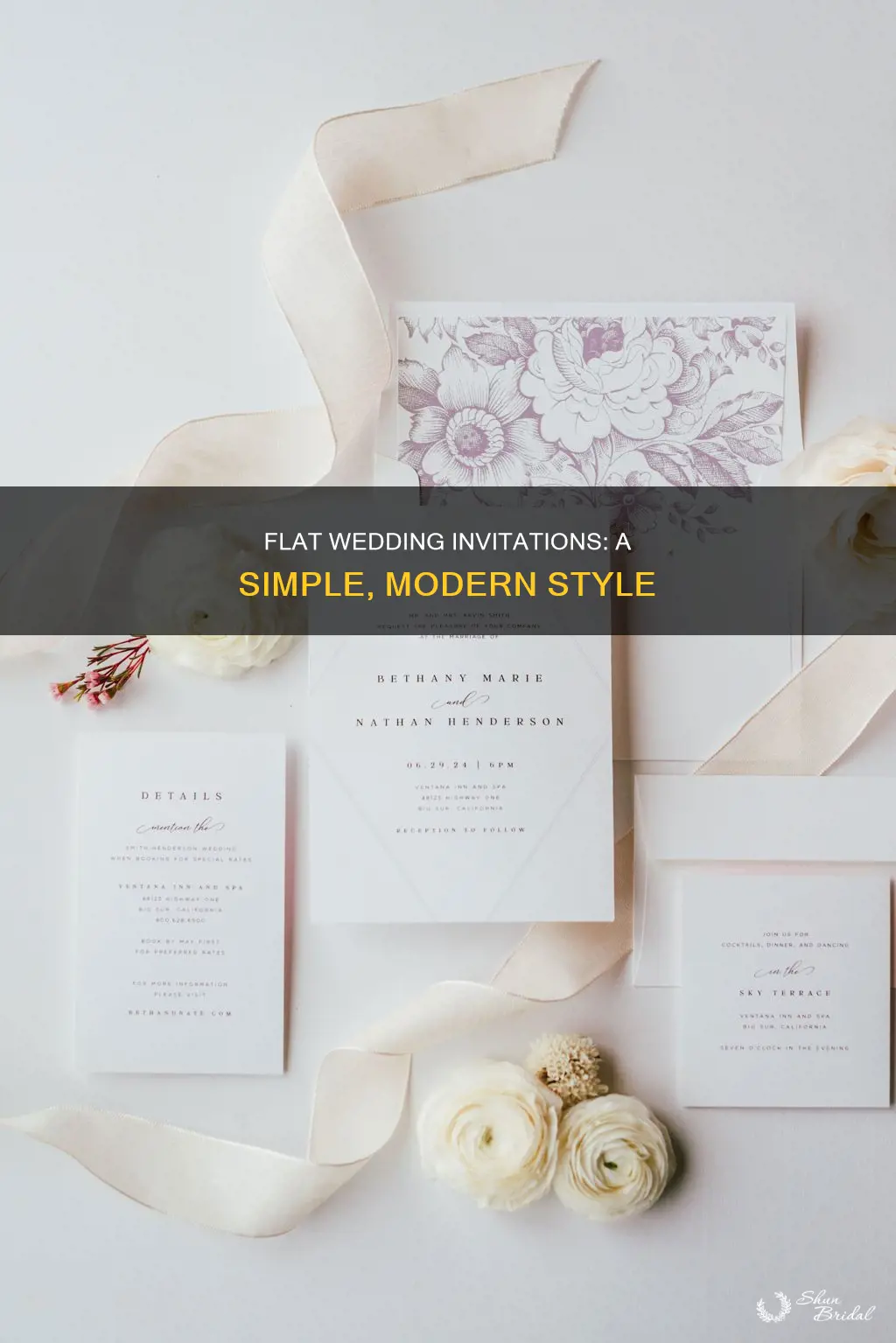 what is flat wedding invitations