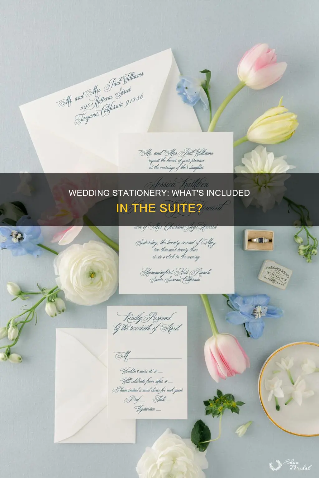 what is included in wedding stationery