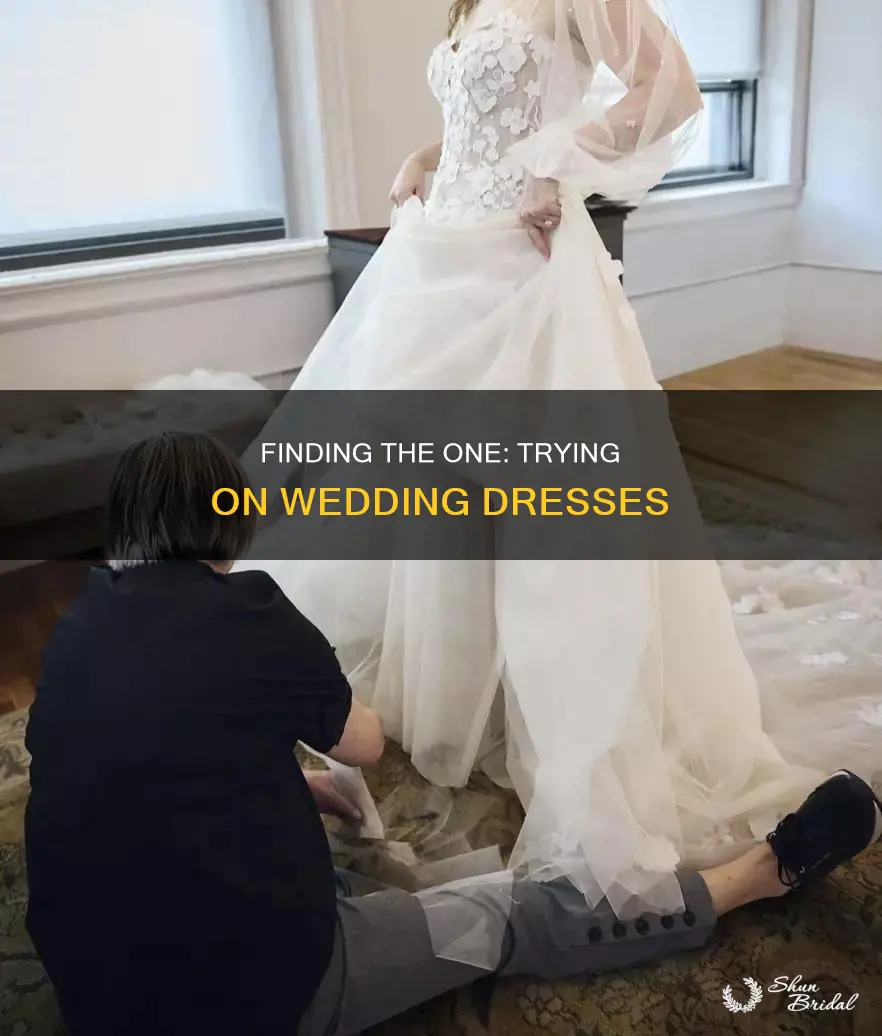 what is it like to try on wedding dresses