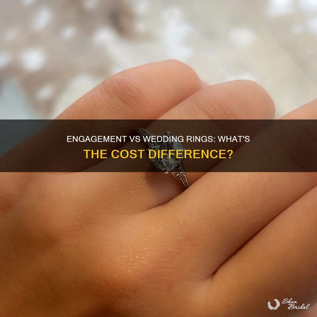 what is more expensive engagement ring or wedding ring