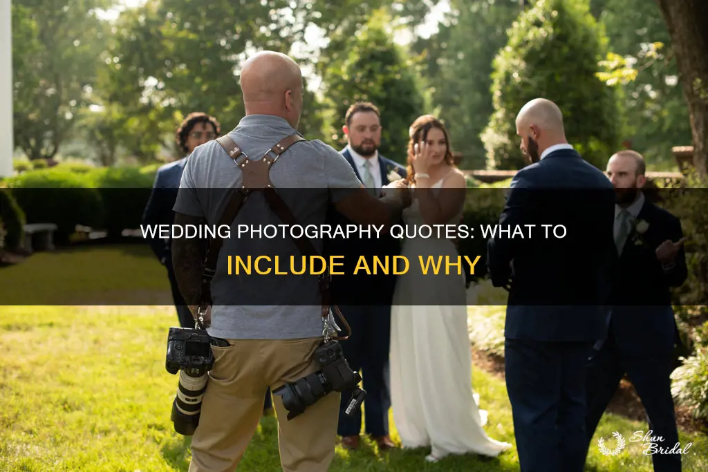 what is needed for a photographer quote for wedding