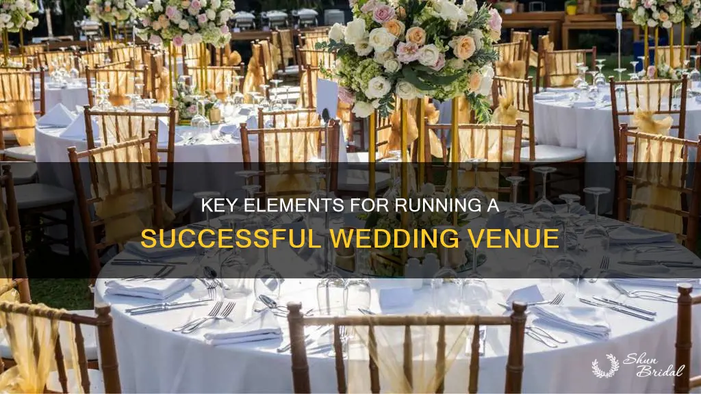 what is needed to operate a wedding venue