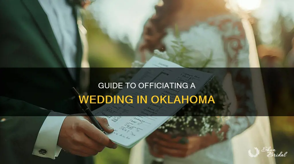 what is needed to perform a wedding in Oklahoma