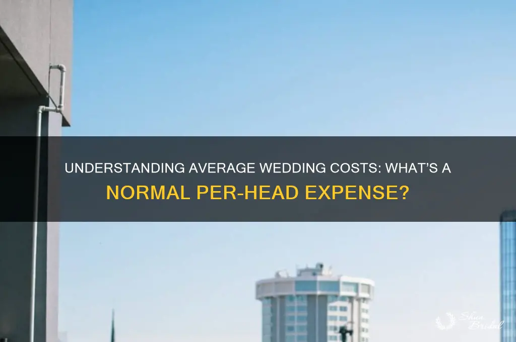 what is normal cost per head at wedding