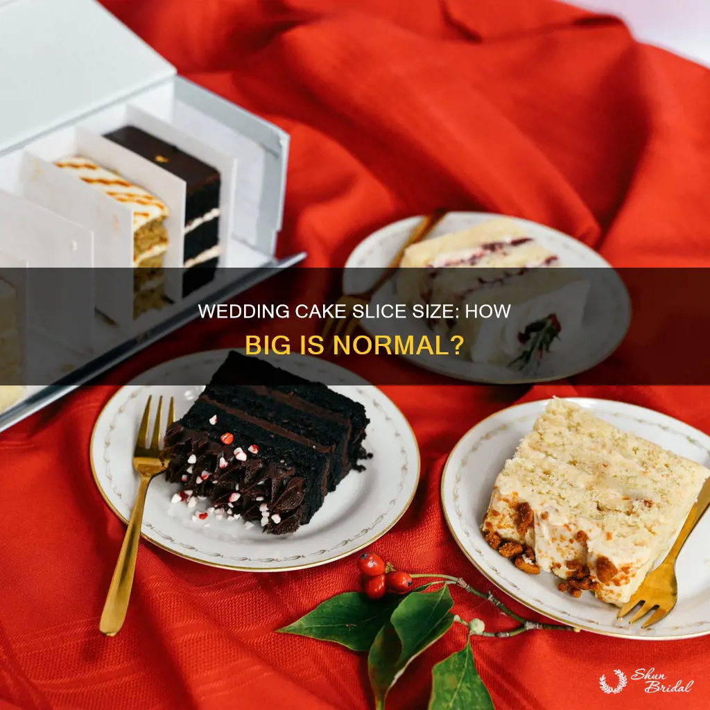 what is normal size wedding cake slice