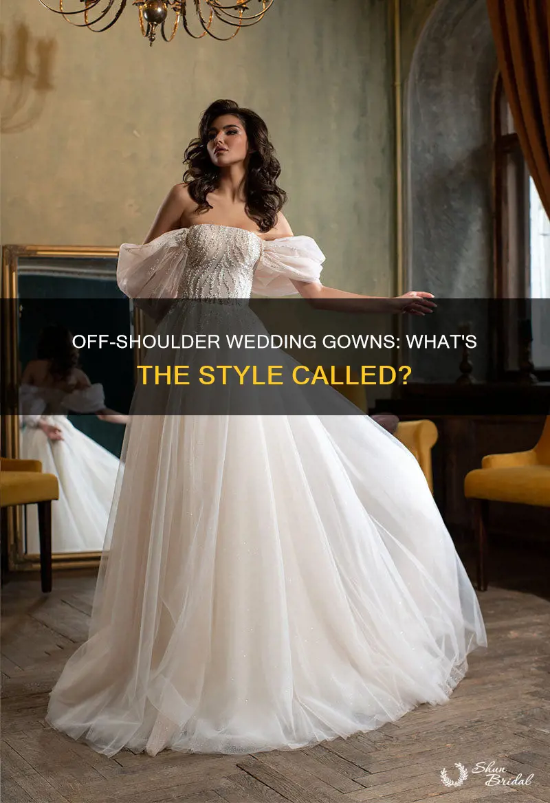 what is off the shoulder called in wedding dress