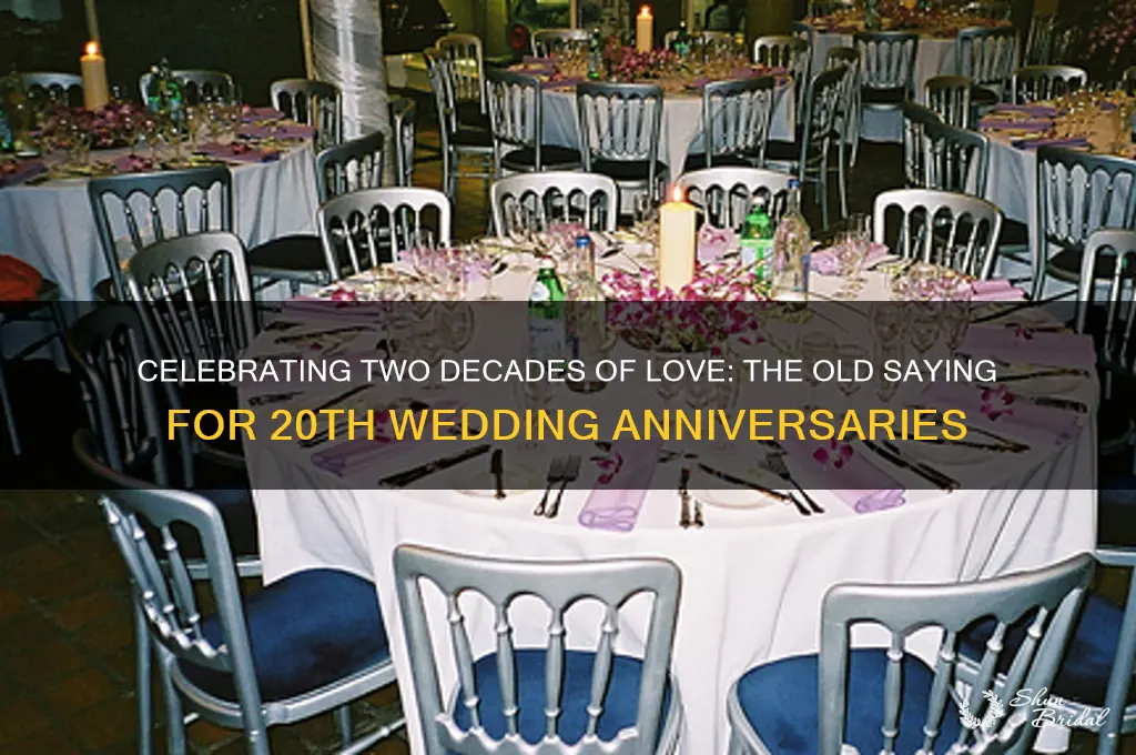what is old saying for 20 wedding anniversary