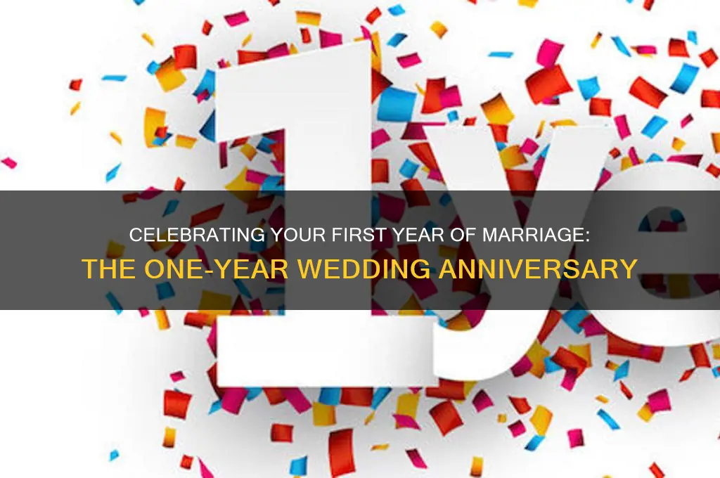 what is one year wedding anniversary