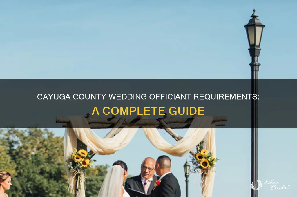 what is required in cayuga county to officiate a wedding