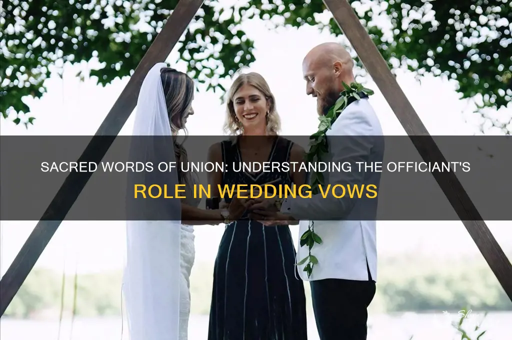 what is said by the officiant at a wedding ceremony