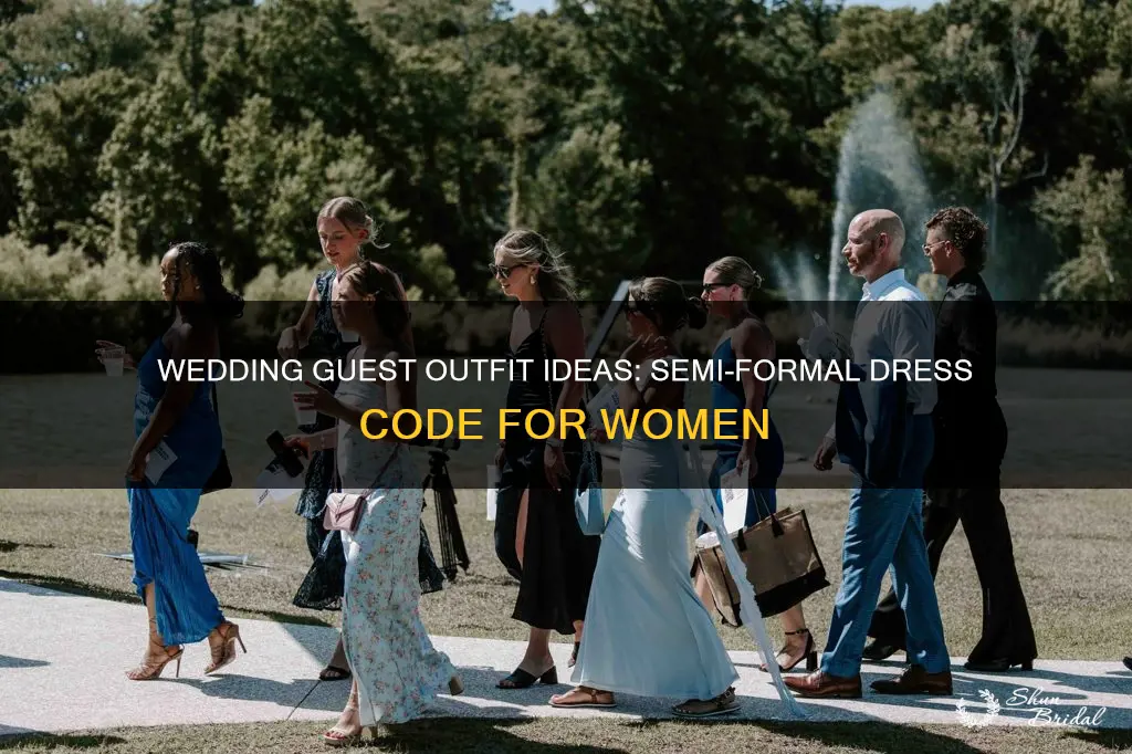 what is semi-formal dress code women at a wedding