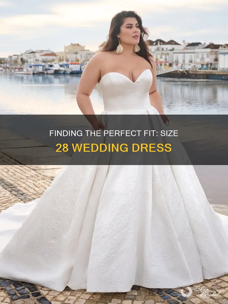 what is size 28 wedding dress