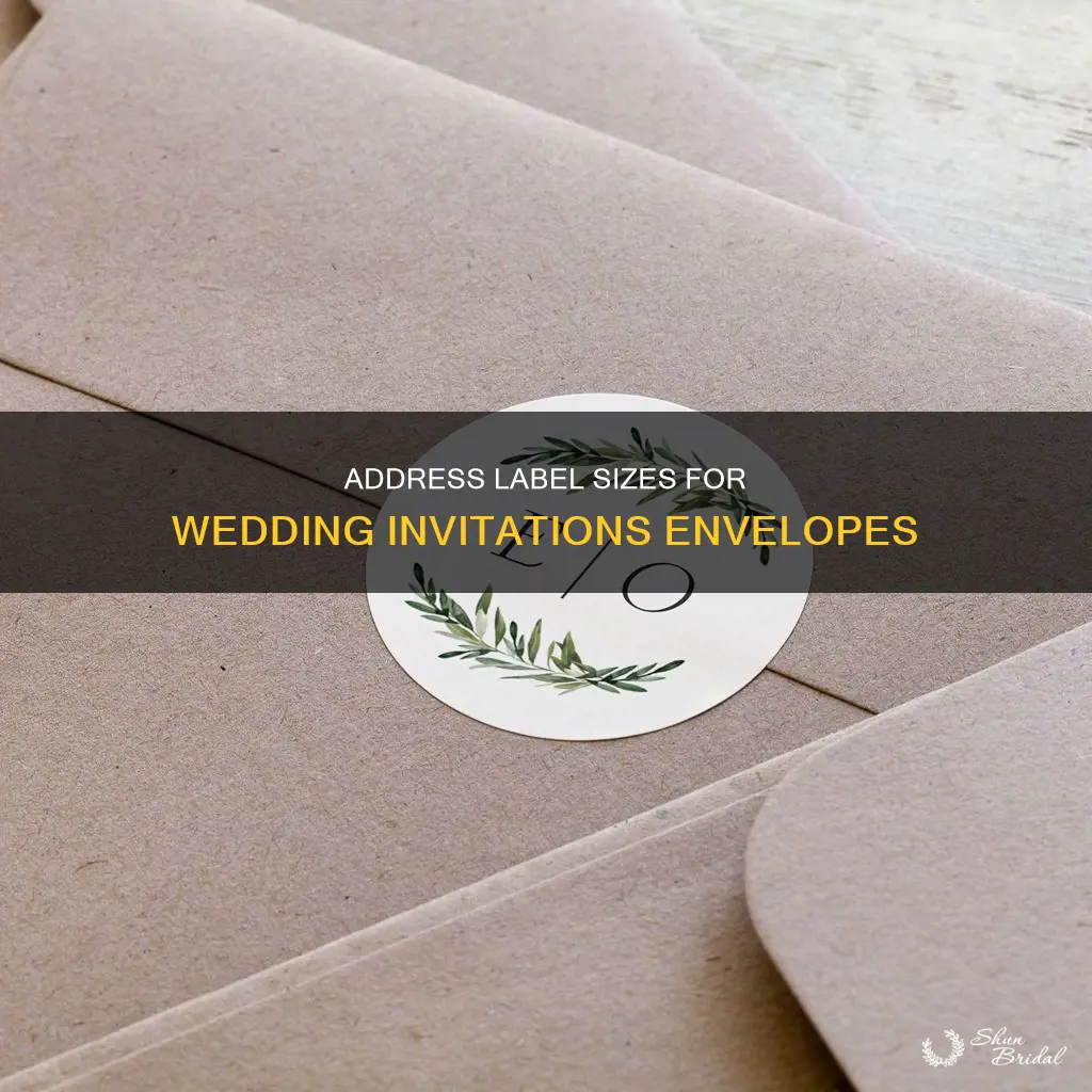 what is standard size address label on wedding invitation envelop