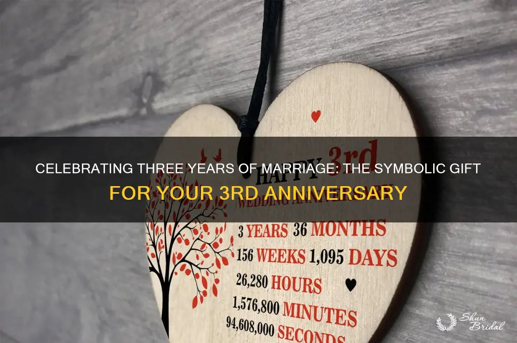 what is symbol for 3rd wedding anniversary