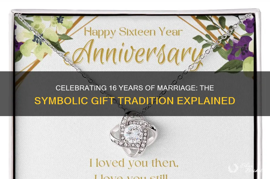 what is the 16th wedding anniversary symbol
