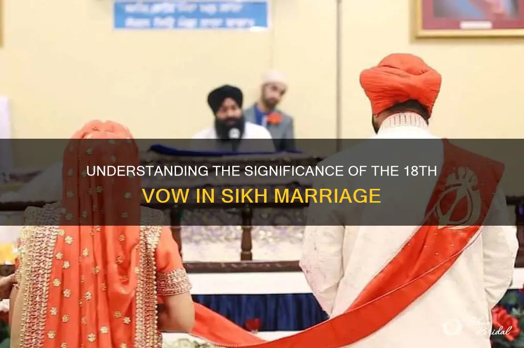 what is the 18th vow