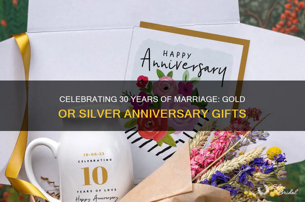 what is the 30th wedding anniversary gold silver