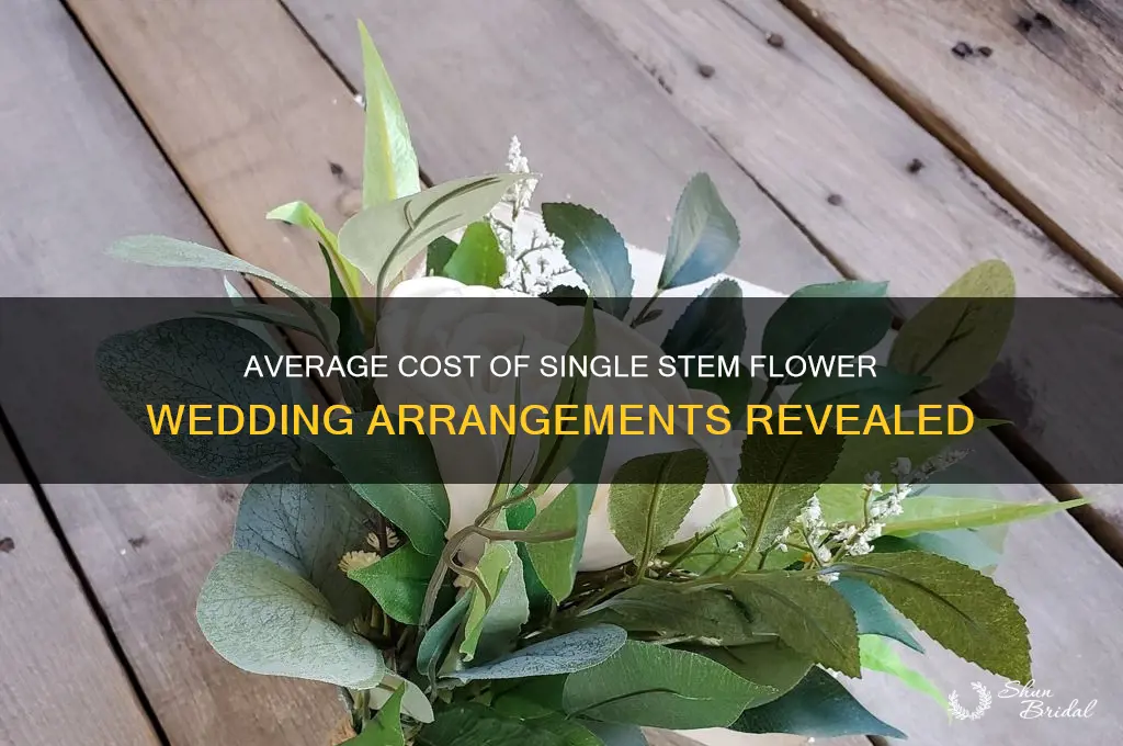 what is the average cost of single stem flower wedding