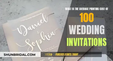 Printing 100 Wedding Invitations: How Much Does It Cost?