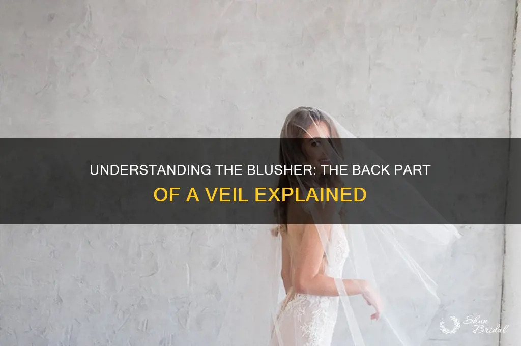 what is the back part of a veil called