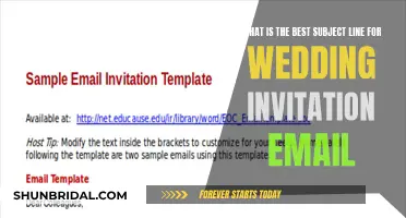 Crafting the Perfect Subject Line for Your Wedding Invitation Email